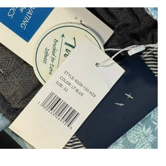 NEW JACHS New York Men's Chino Shorts Size 32 Blue Pineapple Geometric NWT - Picture 4 of 5